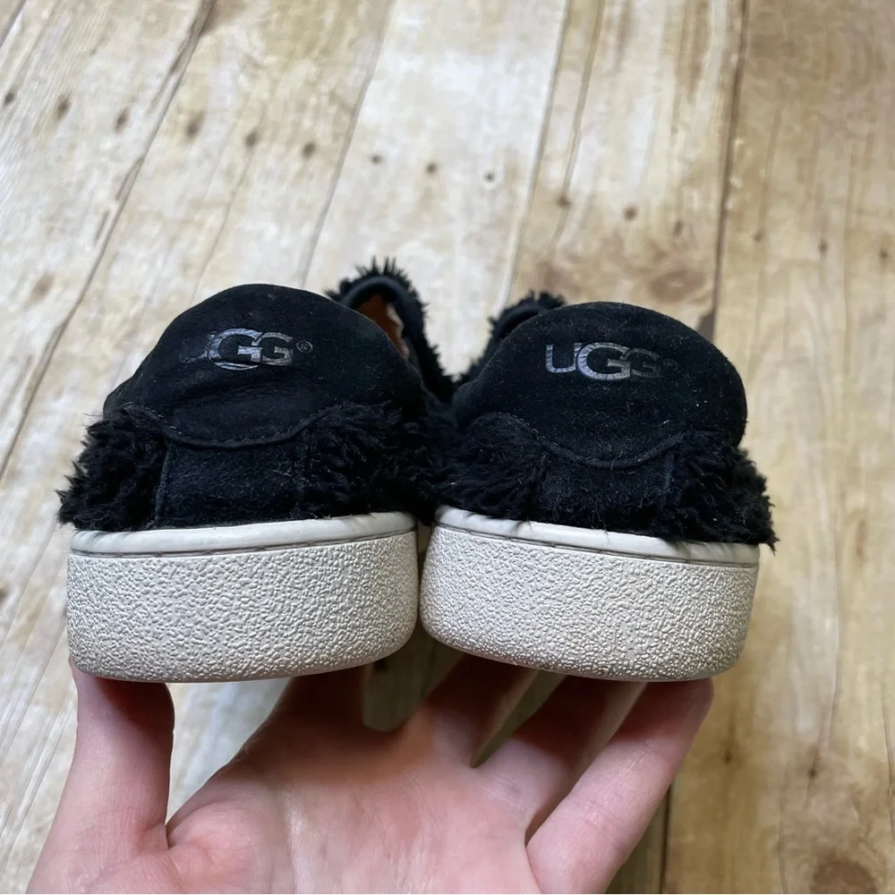 UGG Women’s Black Ricci Sherpa Slip On Loafer Shoe